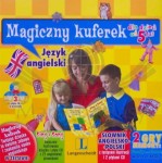 Język angielski. Magiczny kuferek. Langenscheidt. 2 gry memory, słownik, książka i płyta CD.