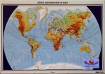 Świat. Mapa fizyczna plastyczna (trójwymiarowa) 1:40 000 000