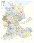 Niemcy, Austria, Szwajcaria. Mapa ścienna z kodami pocztowymi