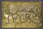 Świat 1:30 000 000. Plastyczna mapa świata (trójwymiarowa), wersja design - złoto