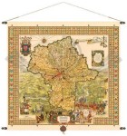 Województwo mazowieckie. Mapa ścienna województwa mazowieckiego. Pergamena