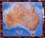 Busz australijski / Australia's Outback. Mapa ścienna turystyczna Australii.