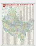Województwo wielkopolskie. Mapa ścienna województwa wielkopolskiego administracyjno-drogowa 1:250 000