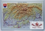 Słowacja/Tatry. Mapa plastyczna (trójwymiarowa). Rama aluminiowa