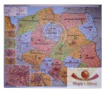 Polska. Mapa ścienna administracyjna z kodami pocztowymi 1:700 000. Wersja do wpinania