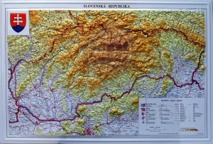 Słowacja/Tatry. Mapa plastyczna (trójwymiarowa).